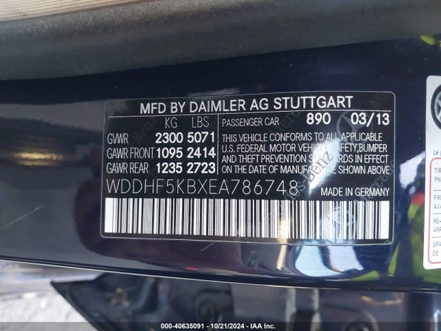 2014 MERCEDES-BENZ E 350 WDDHF5KBXEA786748 Photo 8