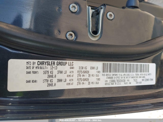 RAM 1500 Lone Star 2014 1C6RR6LT9ES234338 Image 9