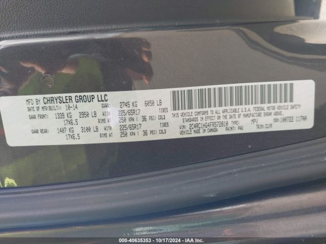 2C4RC1HG4FR572810 Chrysler Town & Country S