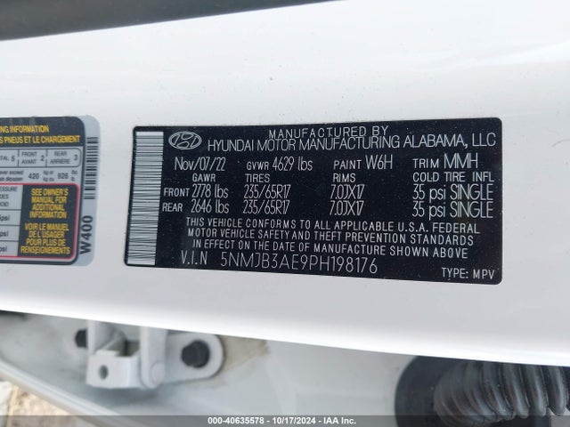 Hyundai TUCSON SEL 2023 5NMJB3AE9PH198176 Image 9