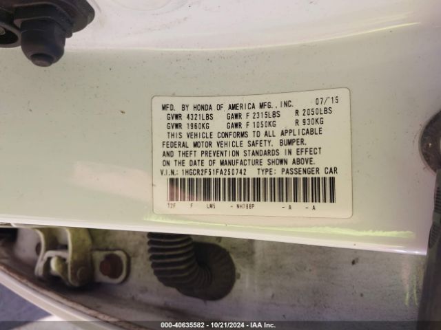 1HGCR2F51FA250742 Honda Accord Sport