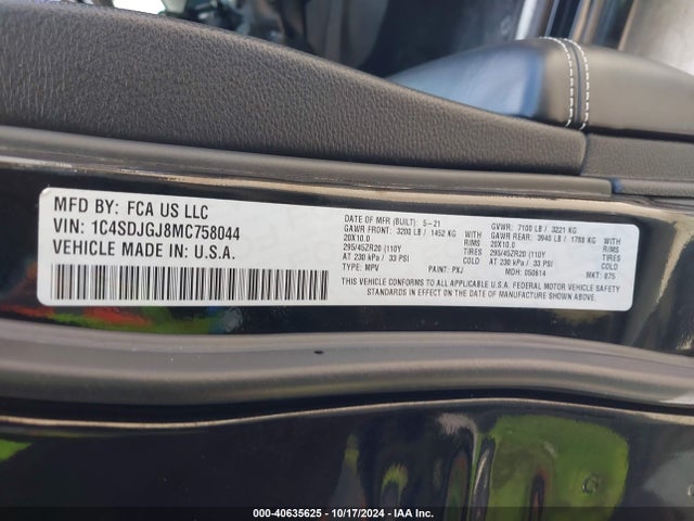 Dodge Durango Srt 392 Awd 2021 1C4SDJGJ8MC758044 Image 9