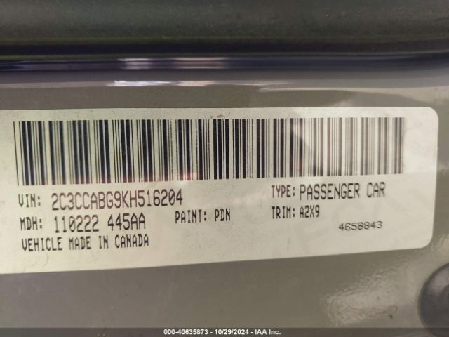 2C3CCABG9KH516204 Chrysler 300 300s
