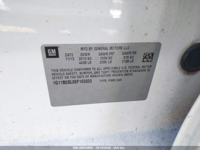 1G11B5SL8EF163933 Chevrolet Malibu 1ls