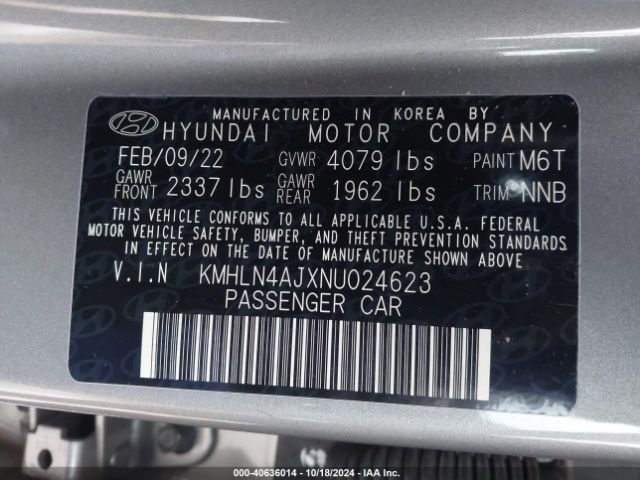 KMHLN4AJXNU024623 Hyundai Elantra Hybrid Limited