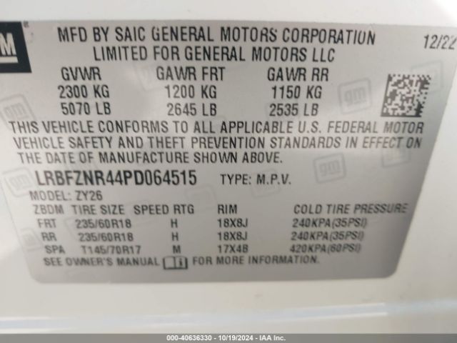 LRBFZNR44PD064515 Buick Envision Essence Fwd