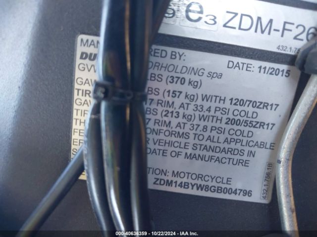 2016 DUCATI SUPERBIKE ZDM14BYW8GB004796 Photo 9