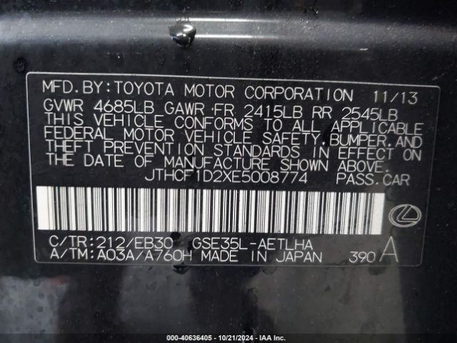 JTHCF1D2XE5008774 Lexus IS 250