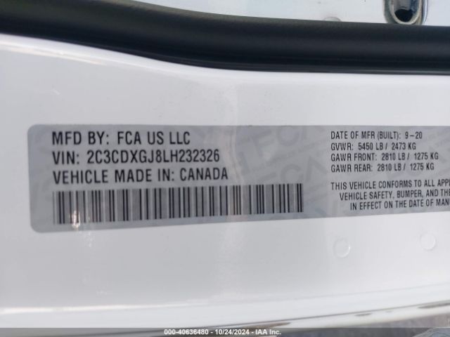 2C3CDXGJ8LH232326 Dodge Charger Scat Pack Rwd