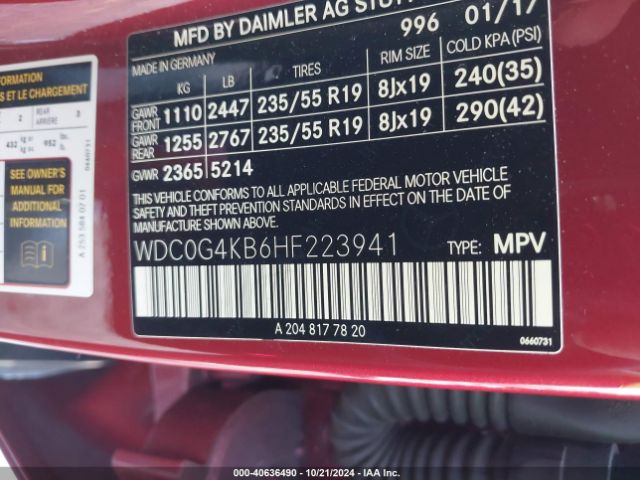 WDC0G4KB6HF223941 Mercedes-Benz Glc 300 4matic
