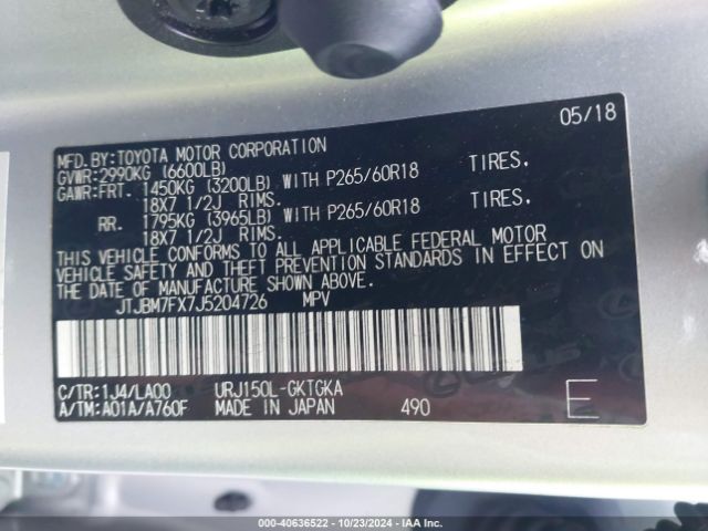 2018 LEXUS 460 JTJBM7FX7J5204726 Photo 8