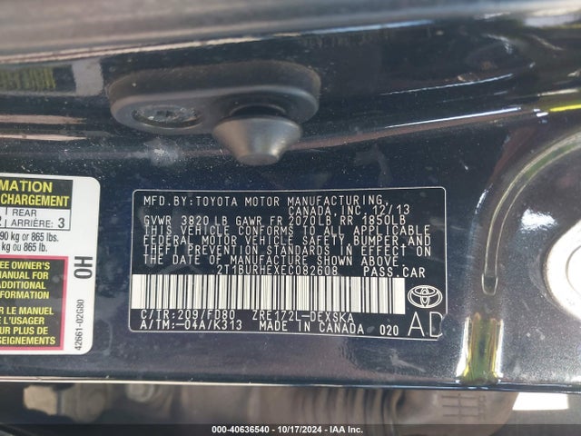 Toyota Corolla S Plus 2014 2T1BURHEXEC082608 Image 9