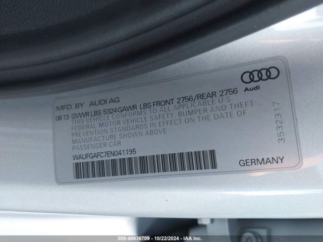 WAUFGAFC7EN041195 Audi A6 3.0t Premium Plus