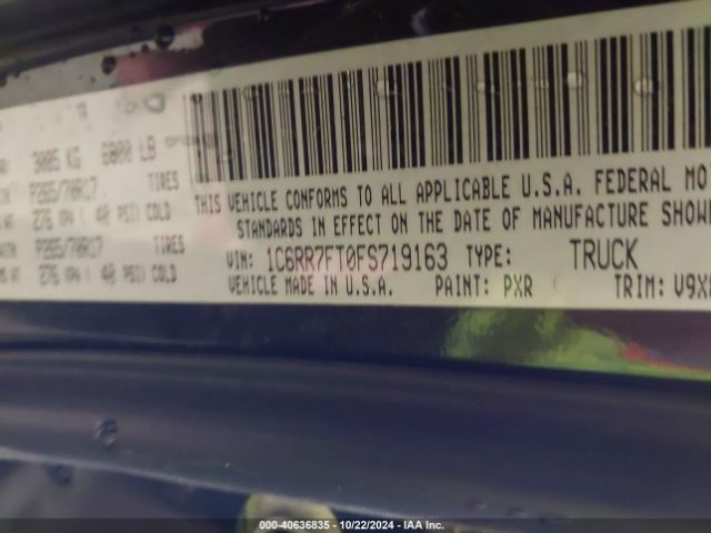 1C6RR7FT0FS719163 RAM 1500 Tradesman
