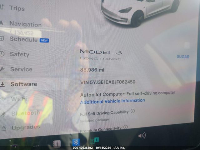 5YJ3E1EA8JF062450 Tesla Model 3 Long Range/mid Range
