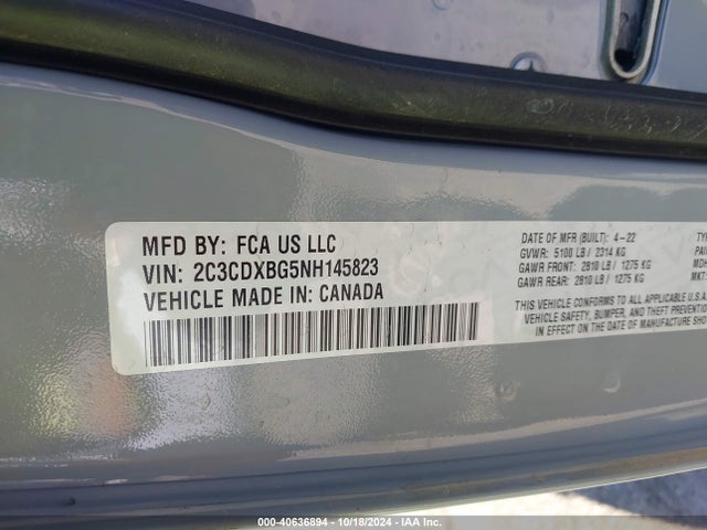Dodge Charger Sxt Rwd 2022 2C3CDXBG5NH145823 Image 9