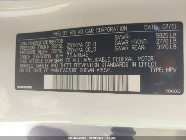 YV4952CY3E1684708 Volvo XC90 3.2