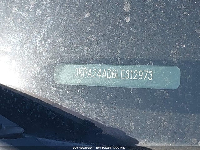3KPA24AD6LE312973 KIA RIO LX