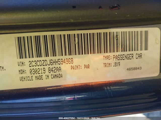 2C3CDZDJ6HH594968 Dodge Challenger Srt 392