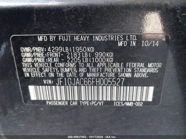 JF1GJAC66FH005527 Subaru Impreza 2.0i Premium