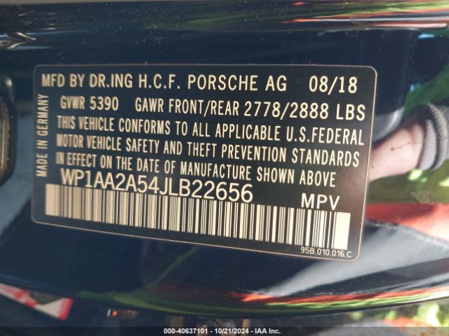 WP1AA2A54JLB22656 Porsche Macan Sport Edition