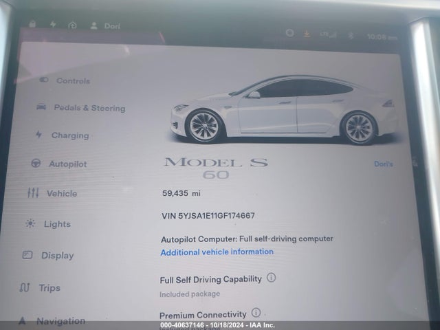 2016 TESLA MODEL S 5YJSA1E11GF174667 Photo 6