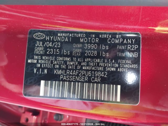 KMHLR4AF2PU619842 Hyundai Elantra N Line