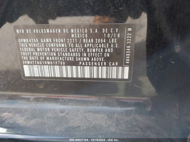 3VW4T7AU1HM018760 Volkswagen Golf Gti Autobahn 4-door/s 4-door/se 4-door/sport 4-door