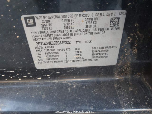 3GTU2WEJ0EG319322 GMC Sierra 1500 Denali