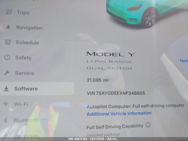 2022 TESLA MODEL Y 7SAYGDEEXNF348605 Photo 6
