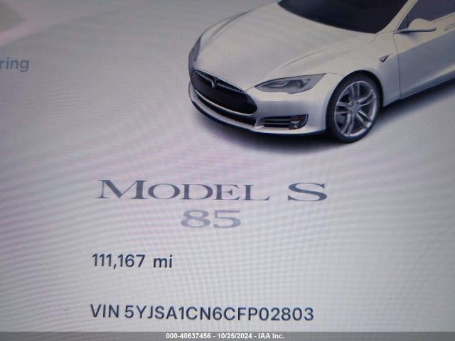 2012 TESLA MODEL S 5YJSA1CN6CFP02803 Photo 6