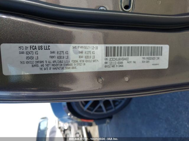 2C3CDXGJ6KH564022 Dodge Charger Scat Pack Rwd