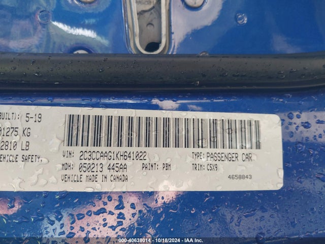 2C3CCAAG1KH641022 Chrysler 300 Touring