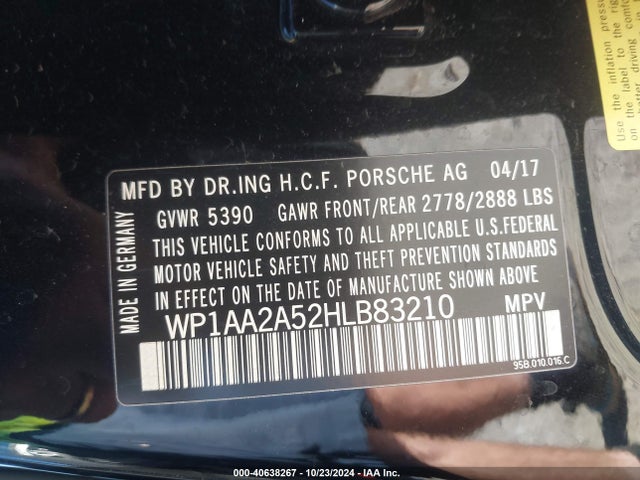 2017 PORSCHE MACAN WP1AA2A52HLB83210 Photo 8