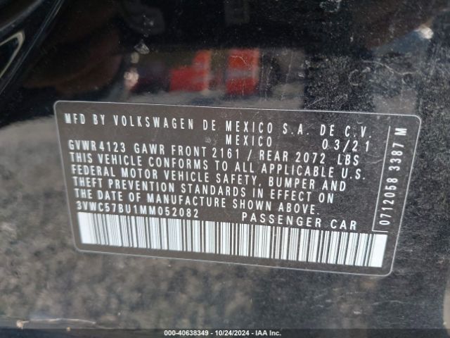 3VWC57BU1MM052082 Volkswagen Jetta 1.4t R-line/1.4t S/1.4t Se