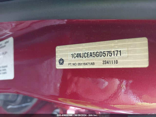 1C4NJCEA5GD575171 Jeep Compass High Altitude Edition