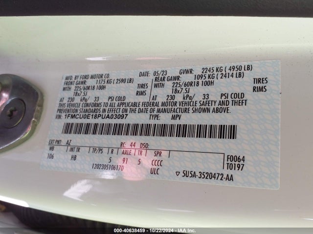 Ford Escape Phev 2023 1FMCU0E18PUA03097 Image 9