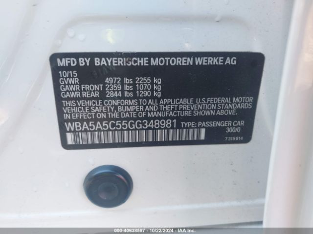 WBA5A5C55GG348981 BMW 528I