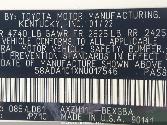 58ADA1C1XNU017546 Lexus ES 300H