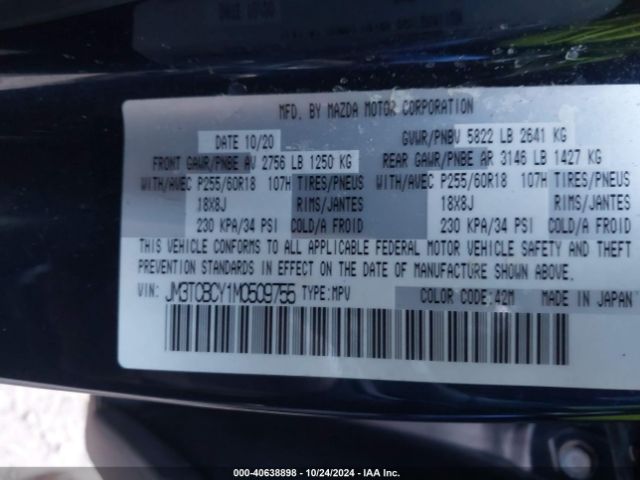 JM3TCBCY1M0509755 Mazda Cx-9 Touring