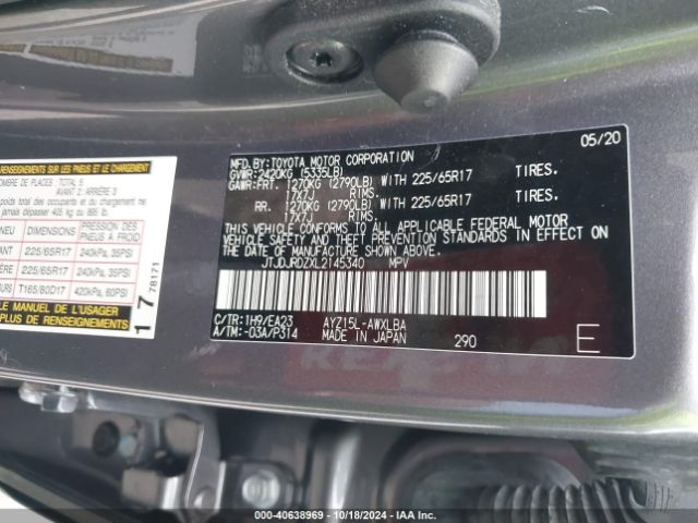 JTJDJRDZXL2145340 Lexus NX 300H