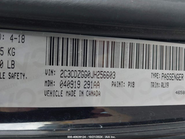 Dodge Challenger Gt Awd 2018 2C3CDZGG0JH256603 Image 9