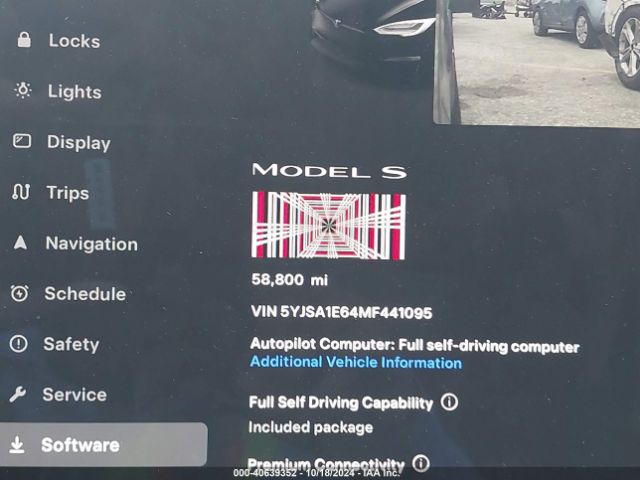 5YJSA1E64MF441095 Tesla Model S Plaid Tri Motor All-wheel Drive