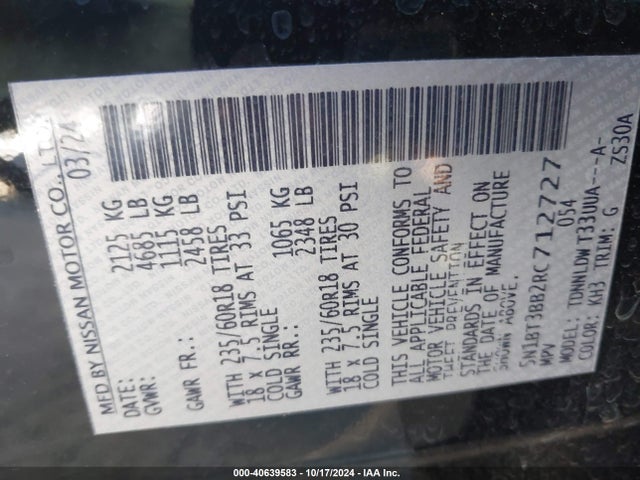 Nissan Rogue Sv Intelligent Awd 2024 5N1BT3BB2RC712727 Image 9