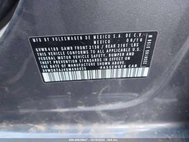 3VW267AJ4GM400025 Volkswagen Jetta 1.4t S