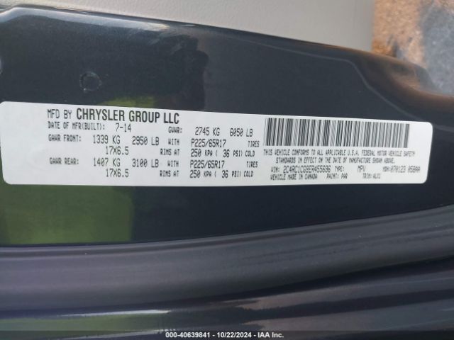 2C4RC1CG9ER455696 Chrysler Town & Country Touring-l