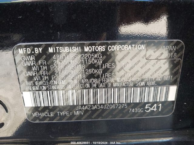 2018 MITSUBISHI OUTLANDER JA4AZ3A34JZ067275 Photo 8