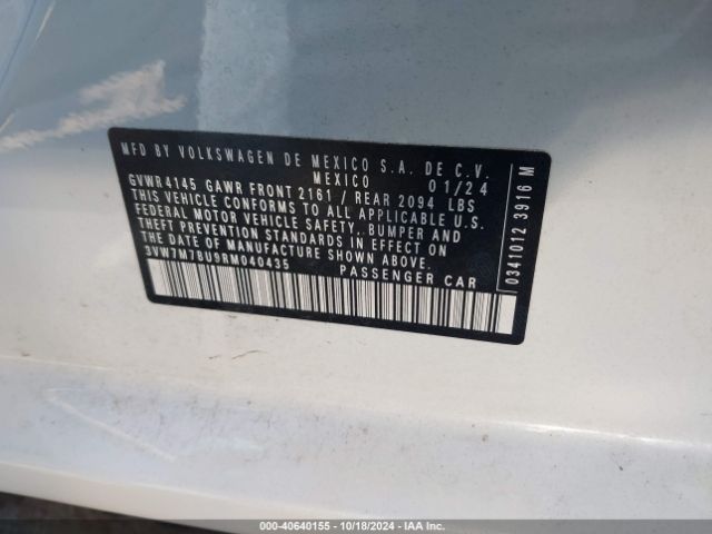 3VW7M7BU9RM040435 Volkswagen Jetta 1.5t Se