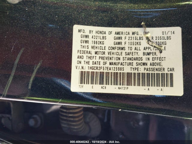 Honda Accord Sport 2014 1HGCR2F57EA125985 Image 9