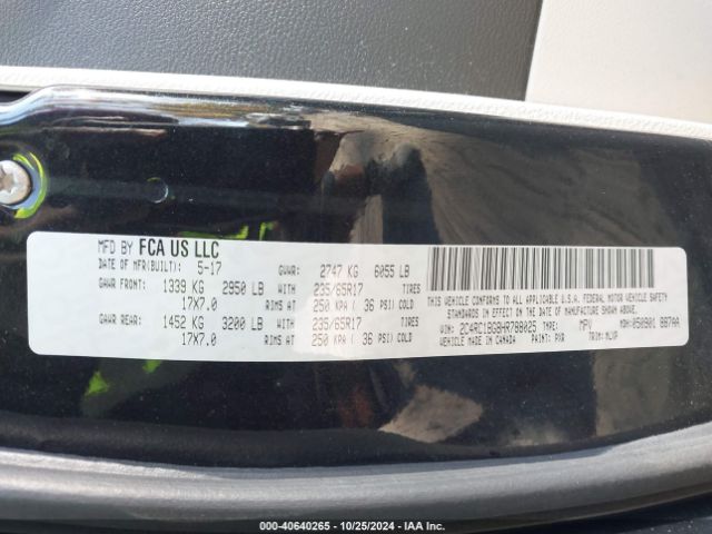 2C4RC1BG8HR788025 Chrysler Pacifica Touring-l